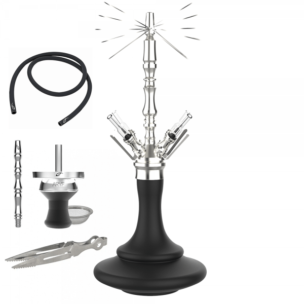 ARYF GLORIA 4 Matt Black - Shisha Set